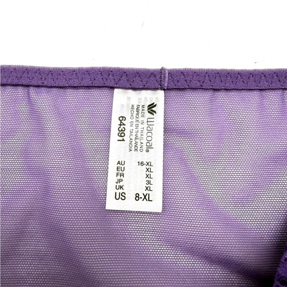 Wacoal Embrace Lace Hi Cut Panty Sz XL Grape - Picture 5 of 5